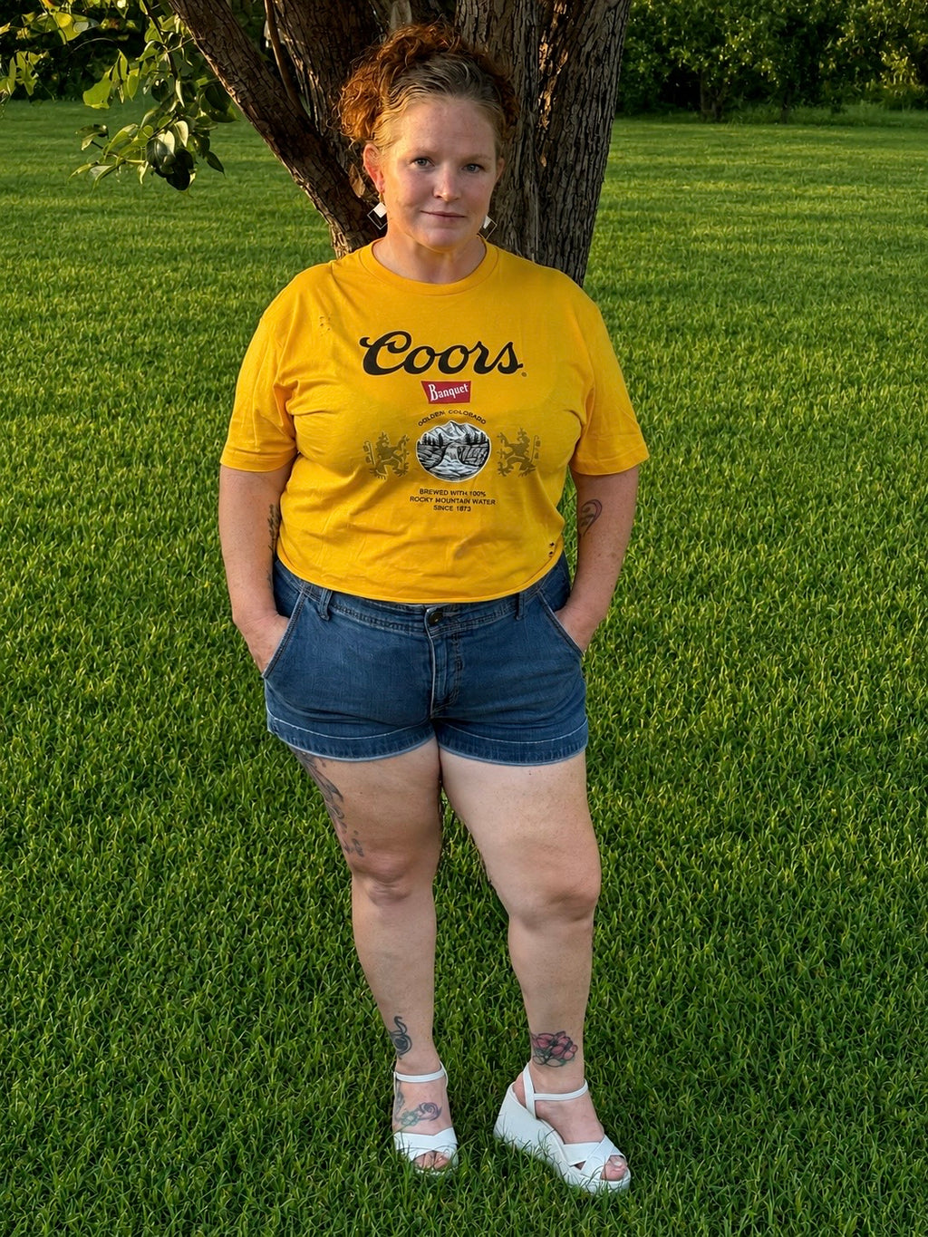 Yellow  Cropped Top