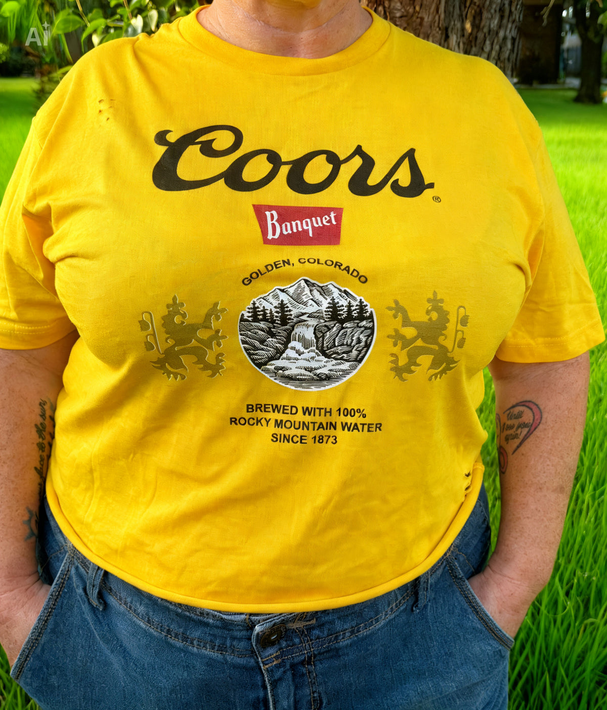 Yellow  Cropped Top